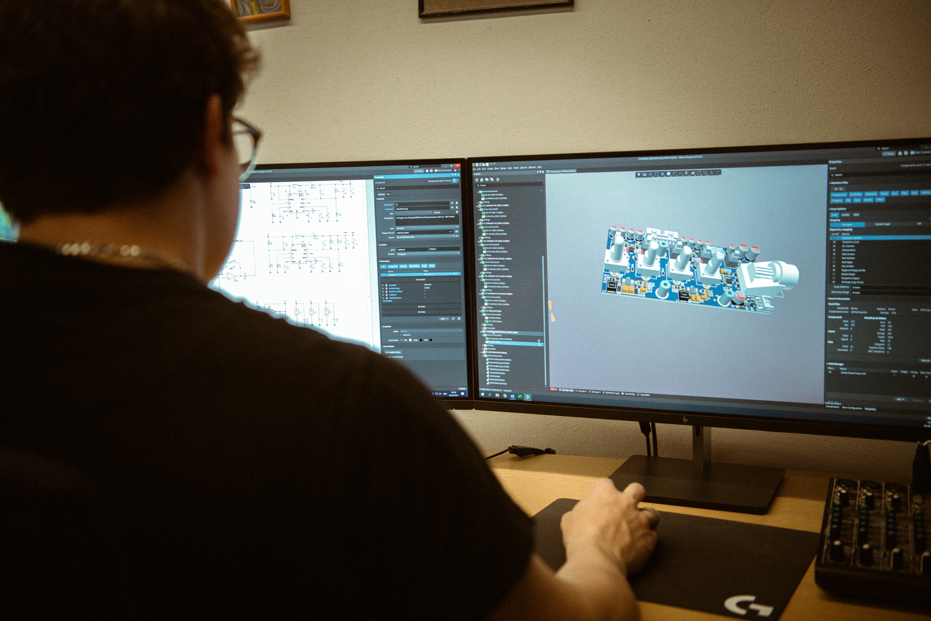 Leiterplatten Designe am Computer