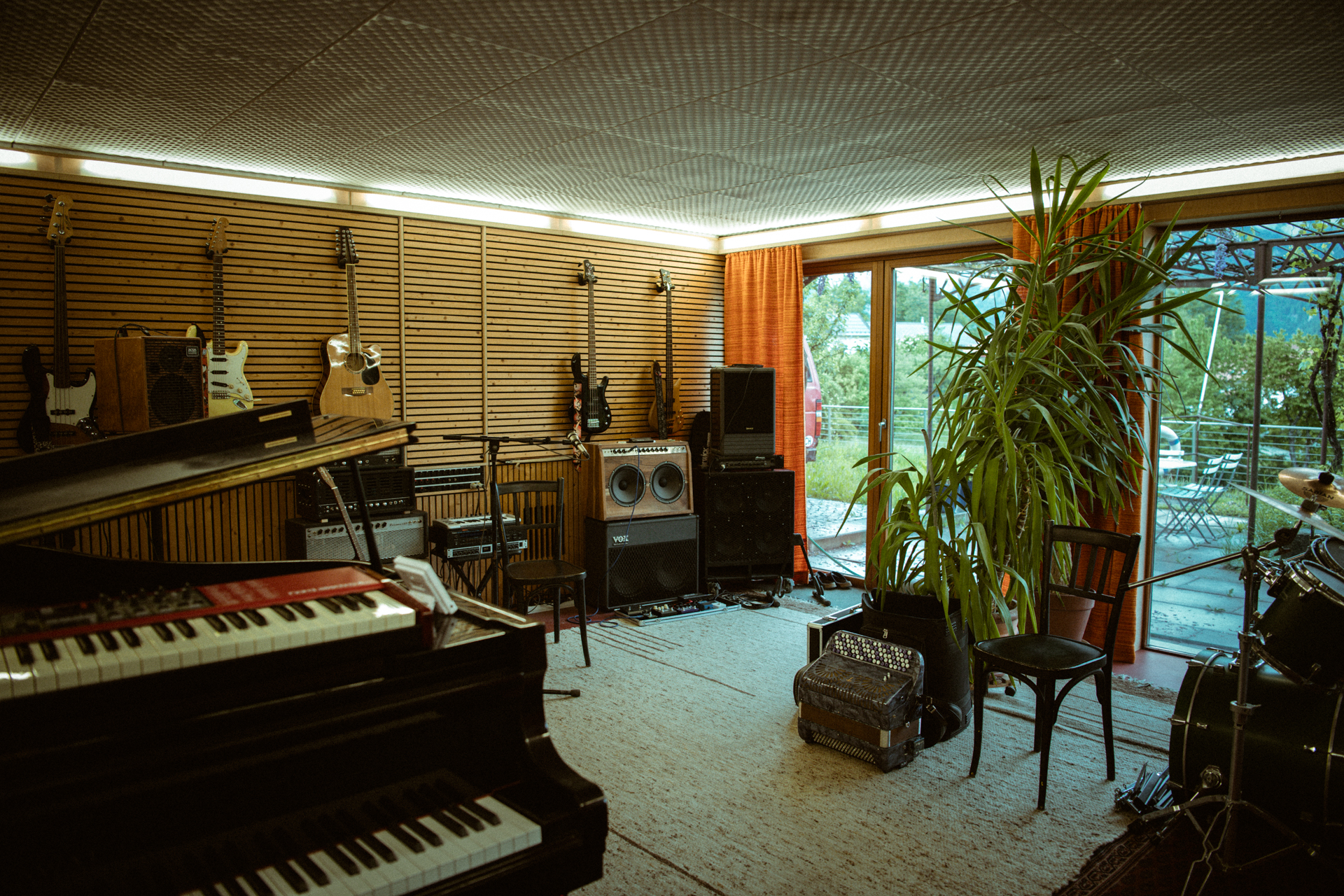 Tonstudio mit Flügel